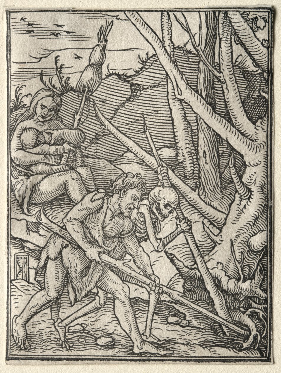 Dödsdansen: Adam Tilling the Earth av Hans Holbein