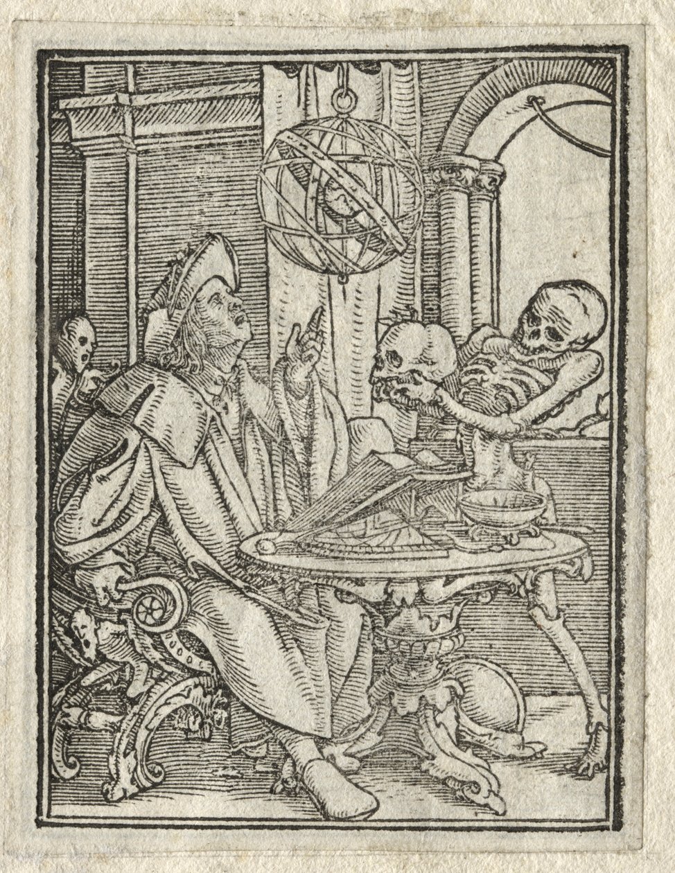 Dödsdansen: Astrologen, den rike mannen. av Hans Holbein