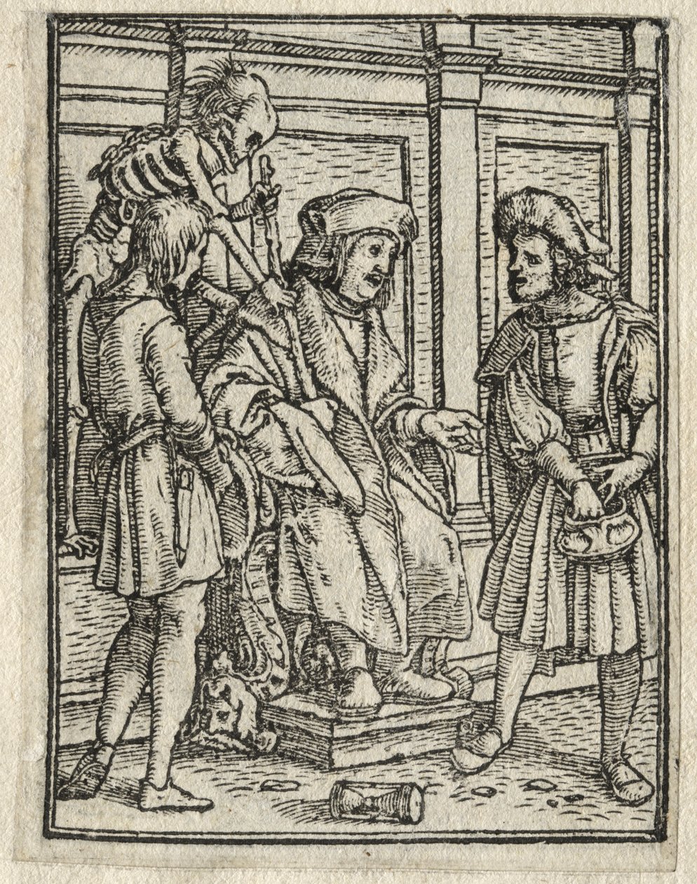Dödsdansen: Kanonen eller Prebendary, The Judge. av Hans Holbein