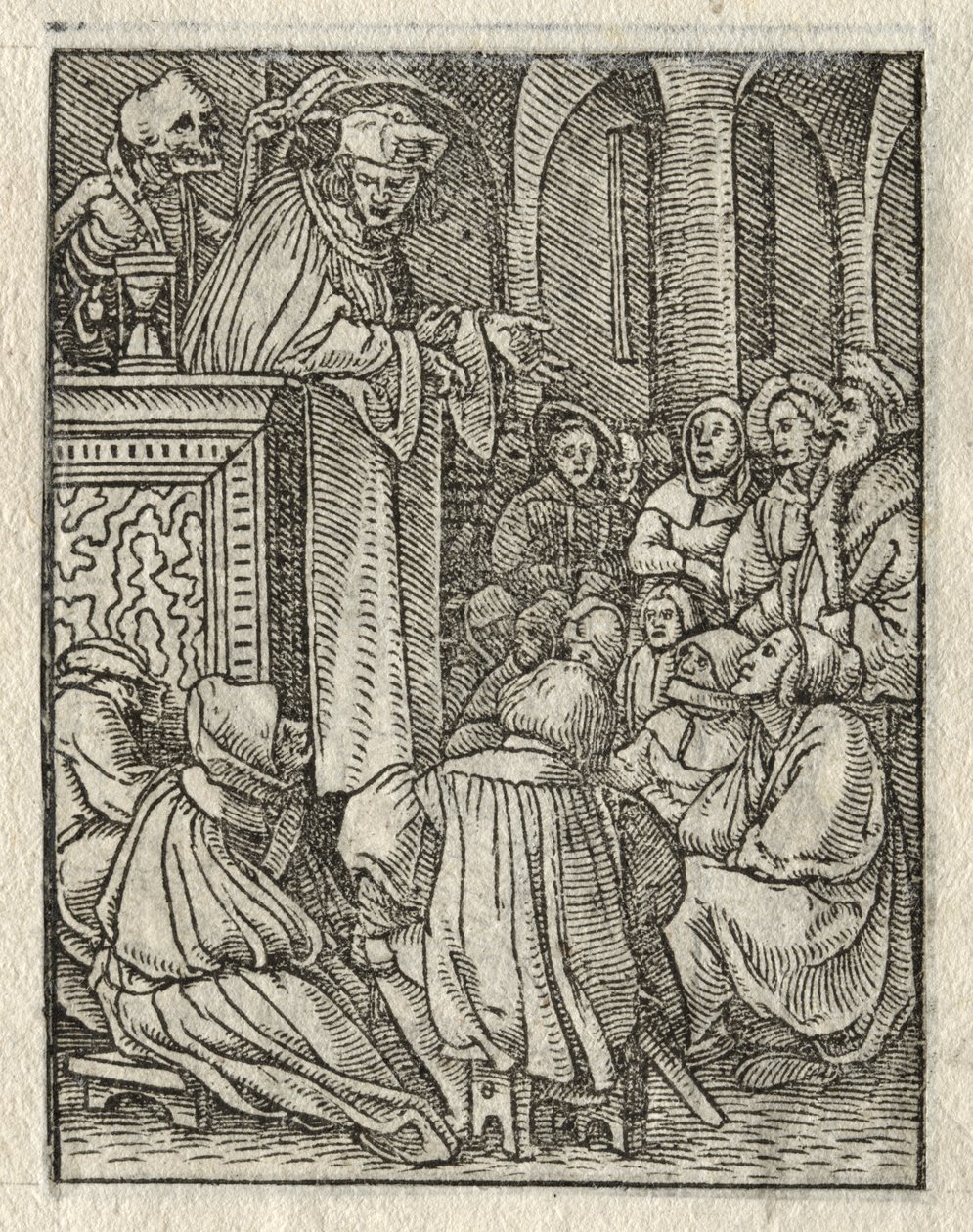 Dödsdansen: Predikanten; Prästen av Hans Holbein