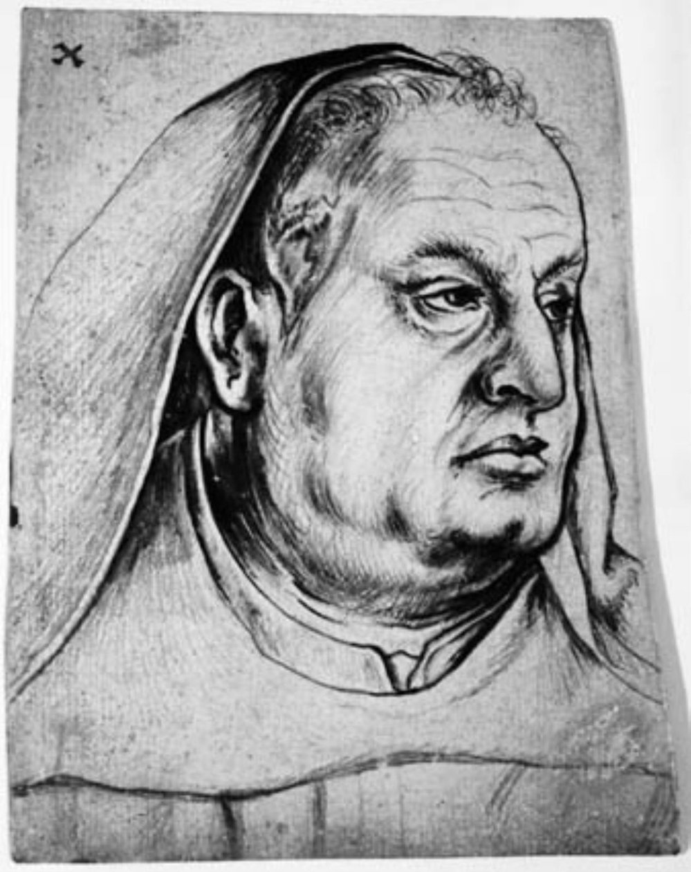 Porträtt av Hans Griesherr, munk av Sts Ulrich och Afra i Augsburg av Hans Holbein d.Æ.