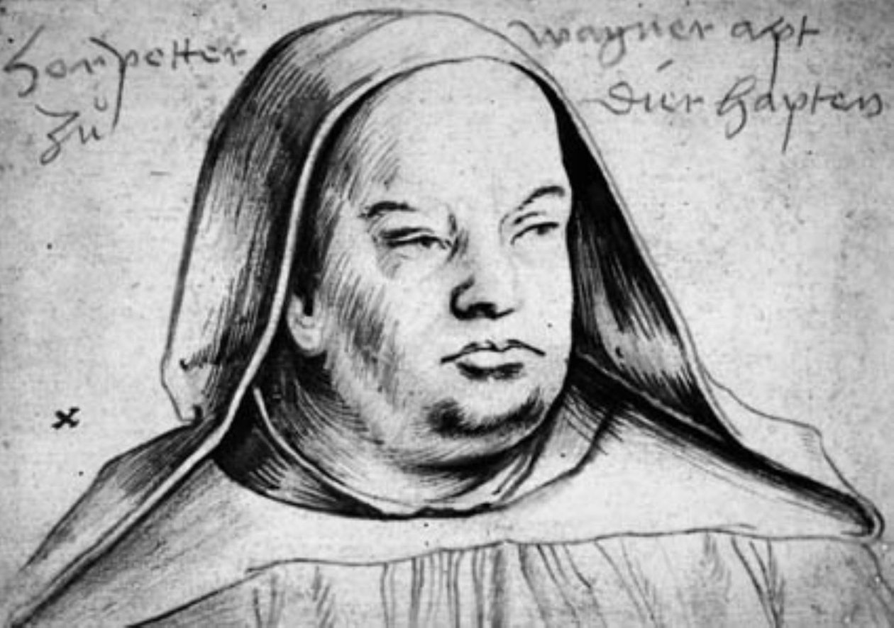 Porträtt av Peter Wagner, abbot i Thierhaupten av Hans Holbein d.Æ.