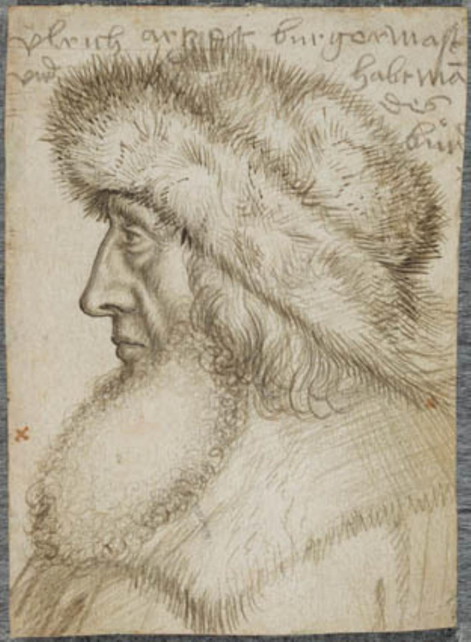 Porträtt av Ulrich Artzt, borgmästare i Augsburg och kapten för Schwabiska förbundet av Hans Holbein d.Æ.