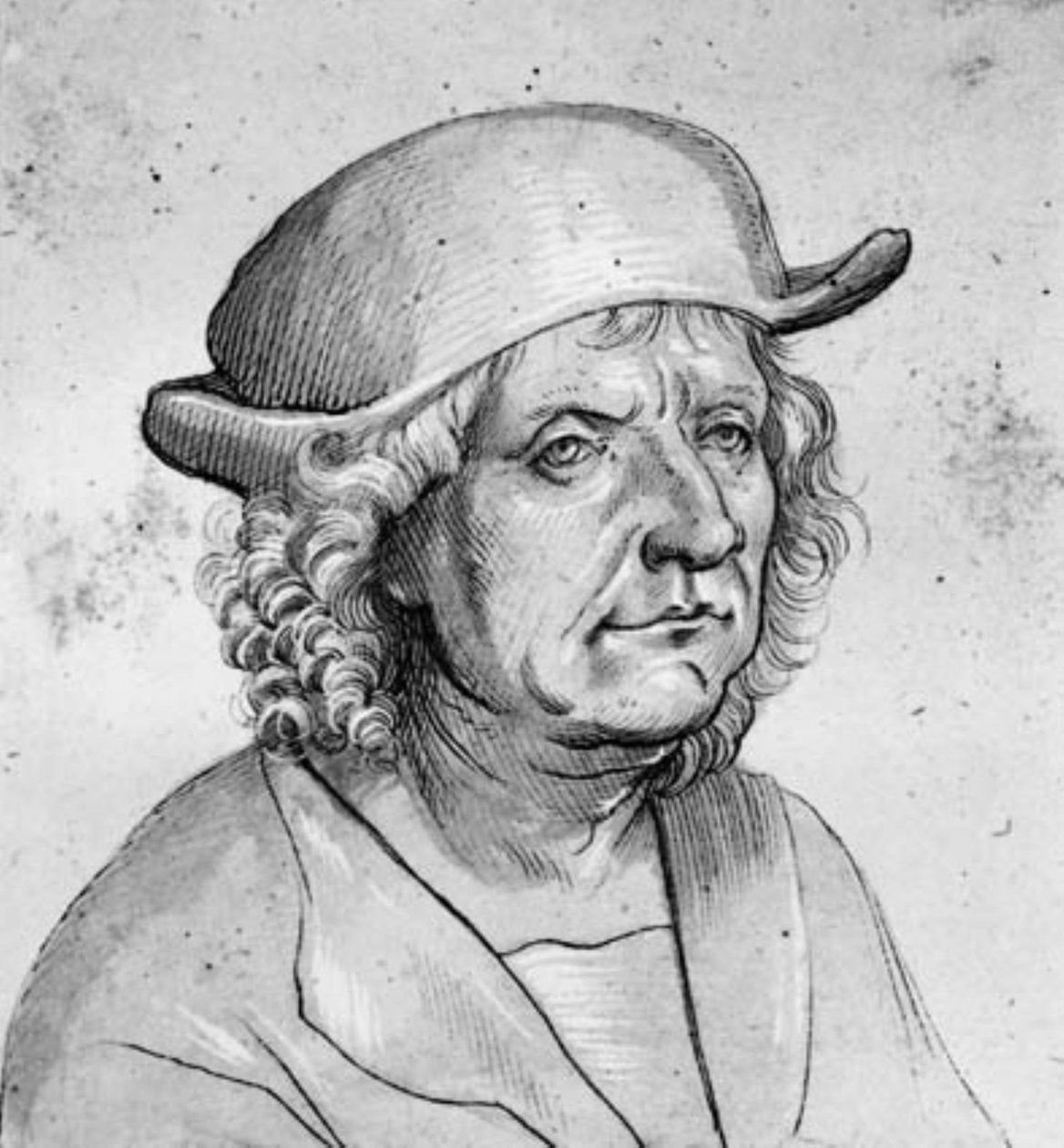 Porträtt av guldsmeden Jörg Seld i trekvartsprofil till höger av Hans Holbein d.Æ.