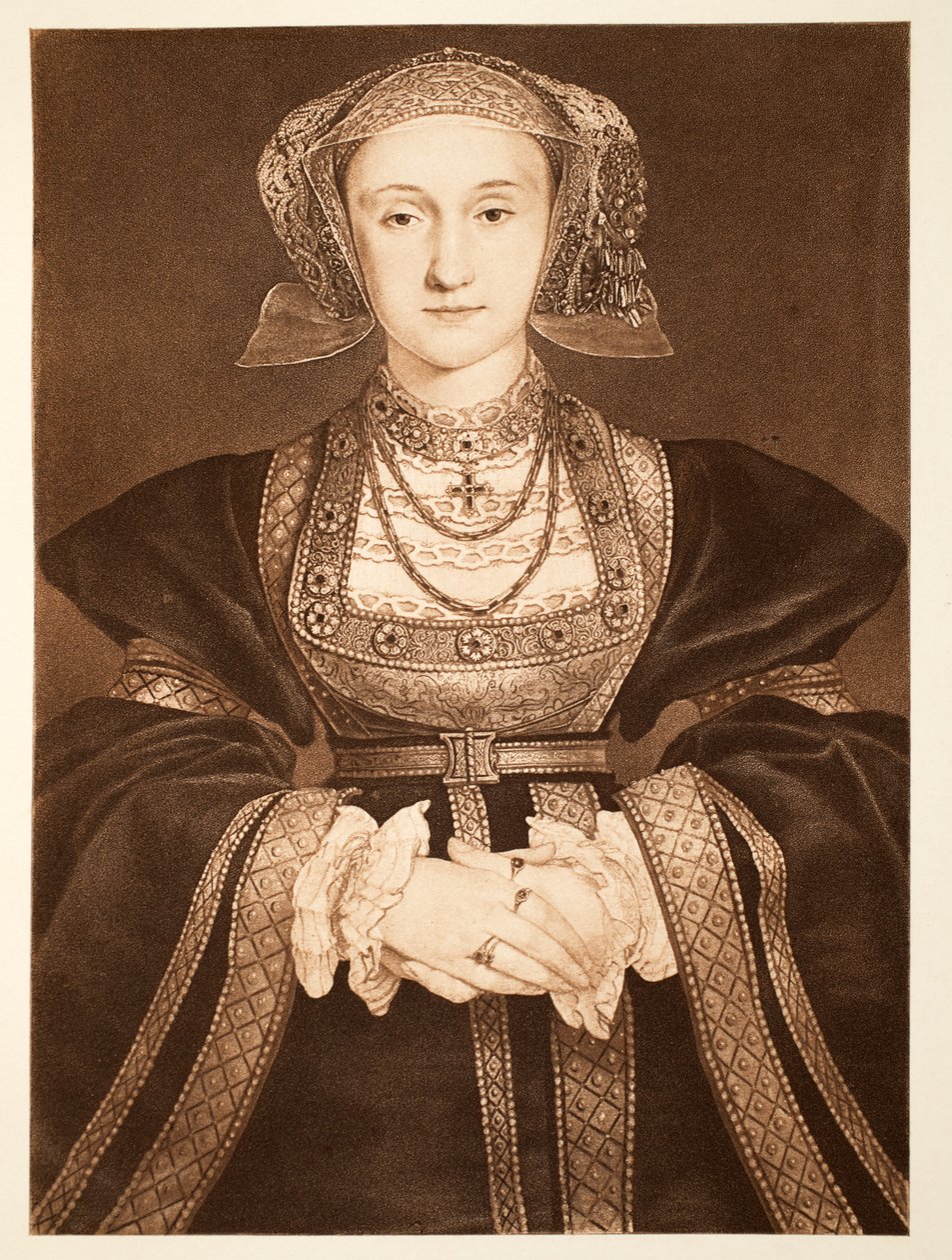 Anne av Cleves, ca 1539, pub. 1902 (kollotyp) av Hans Holbein der Jüngere