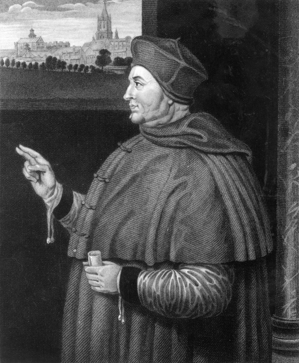 Kardinal Thomas Wolsey (gravyr) av Hans Holbein der Jüngere