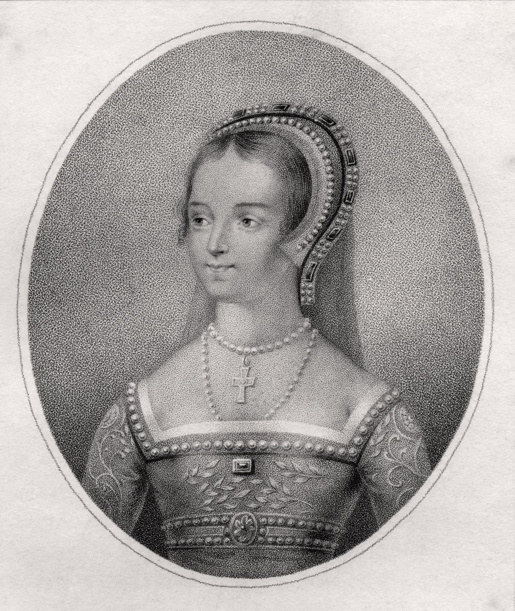 Catherine Parr, graverad av Bocquet, från 