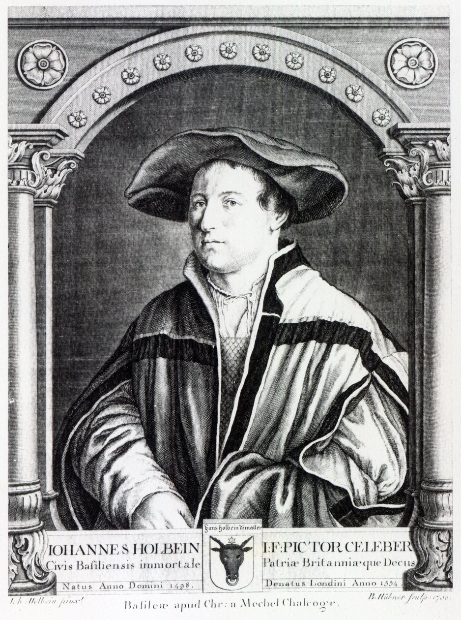 Hans Holbein den yngre, graverad av Bartholomaus Huebner, 1790 av Hans Holbein der Jüngere