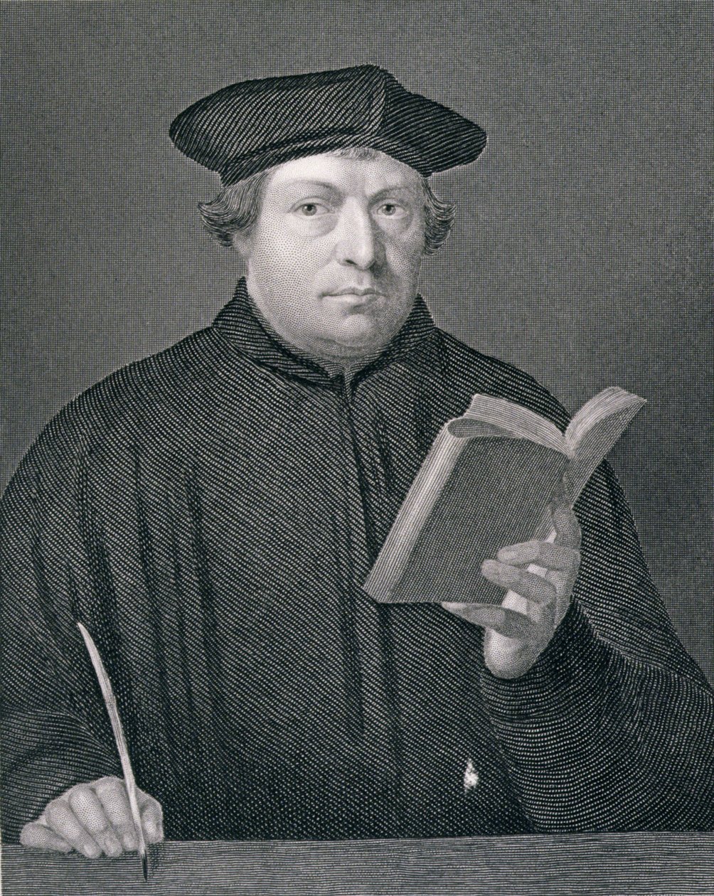 Martin Luther (1483-1546), graverad av W. Holl, från 