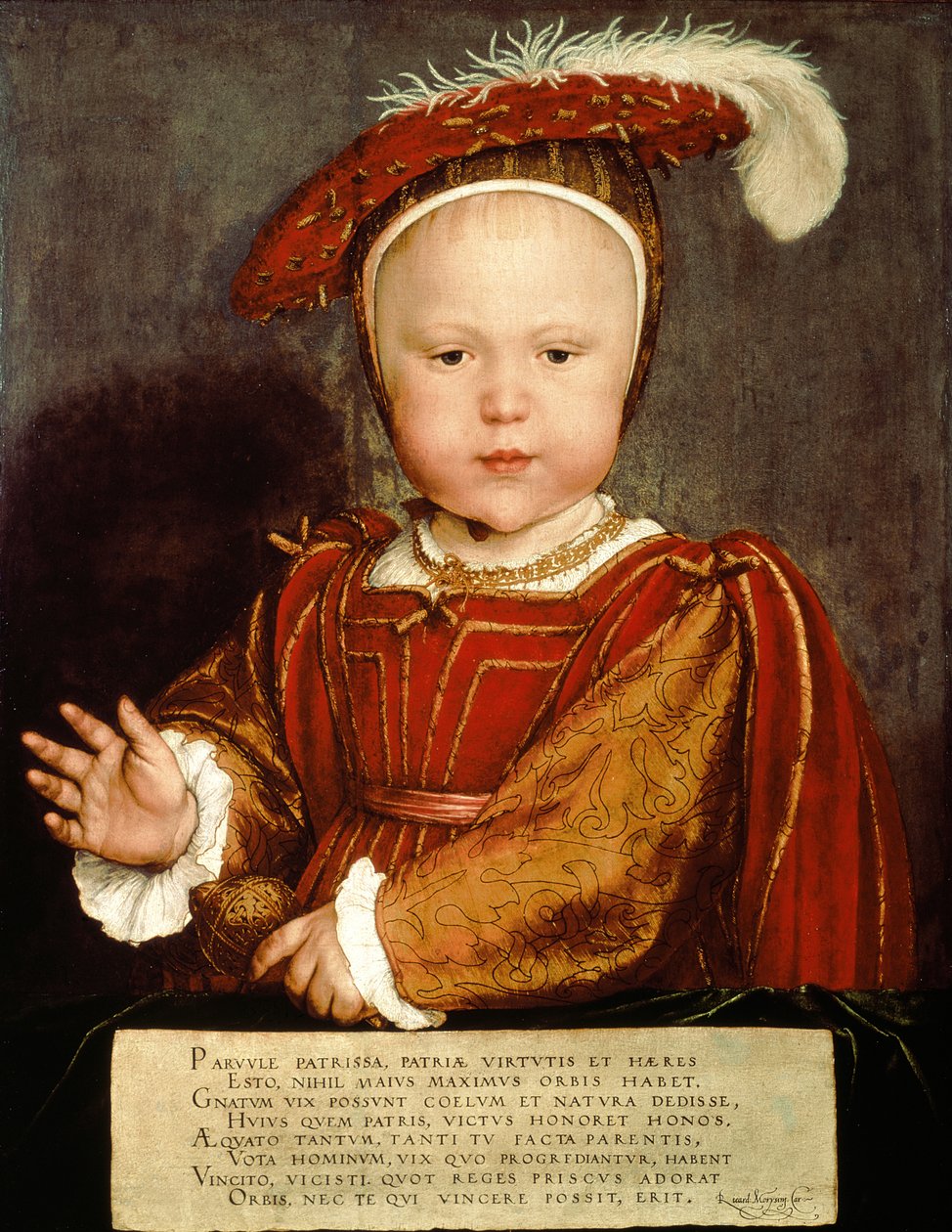 Porträtt av Edward VI som barn, ca 1538 av Hans Holbein der Jüngere