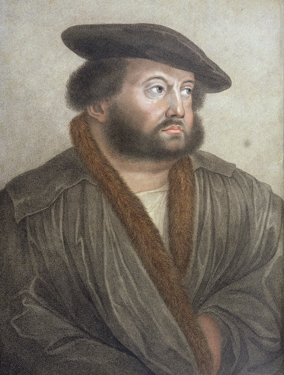 Porträtt av Hans Holbein (14978-1543) graverad av Francesco Bartolozzi (1727-1815) av Hans Holbein der Jüngere