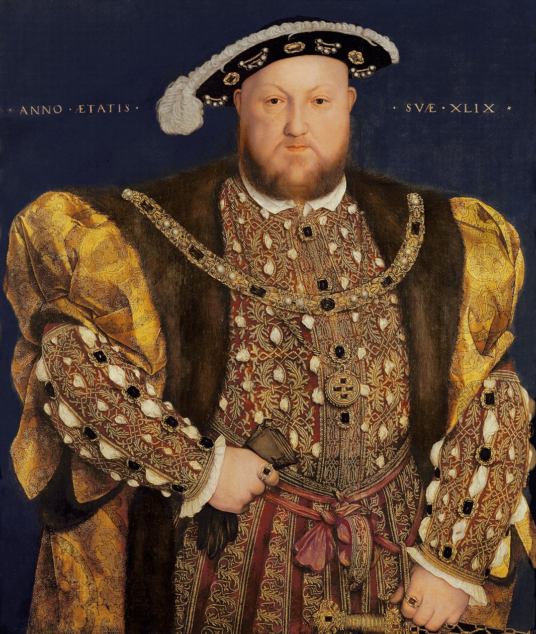 Porträtt av Henrik VIII (1491-1547) 49 år, 1540 av Hans Holbein der Jüngere