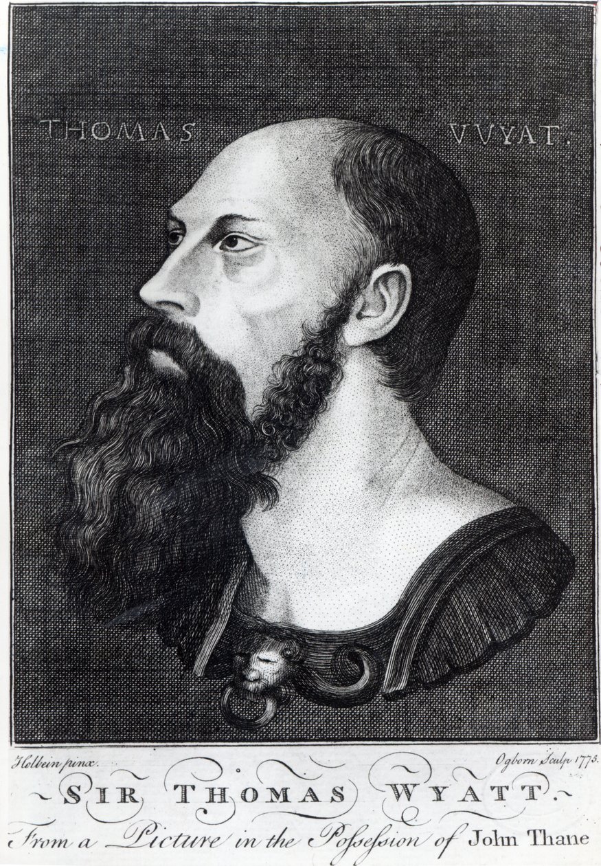 Porträtt av Sir Thomas Wyatt den yngre (ca 1521-54) graverat av Ogborn, 1775 av Hans Holbein der Jüngere