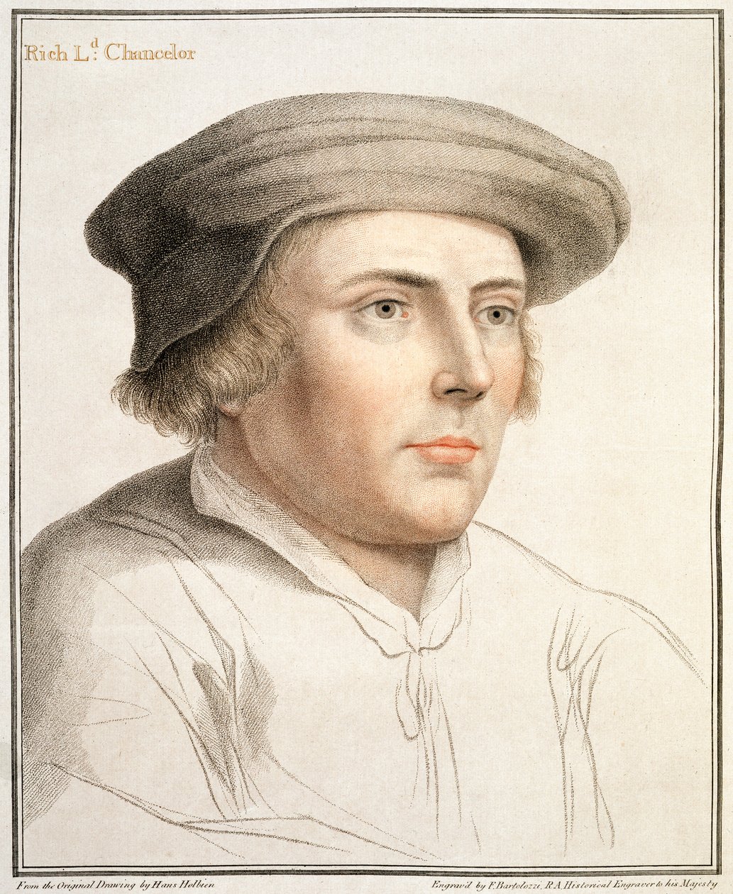 Richard Rich, förste baron Rich (ca 1496-1567) graverad av Francesco Bartolozzi (1727-1815) av Hans Holbein der Jüngere