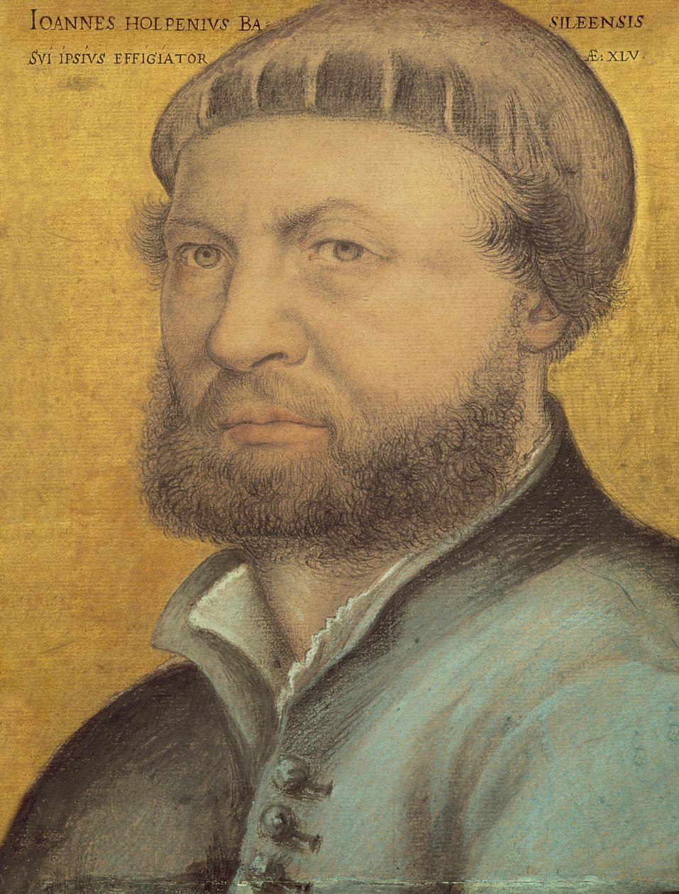 Ata o le tagata lava ia, 1542 (pastel i luga o pepa)swed av Hans Holbein der Jüngere