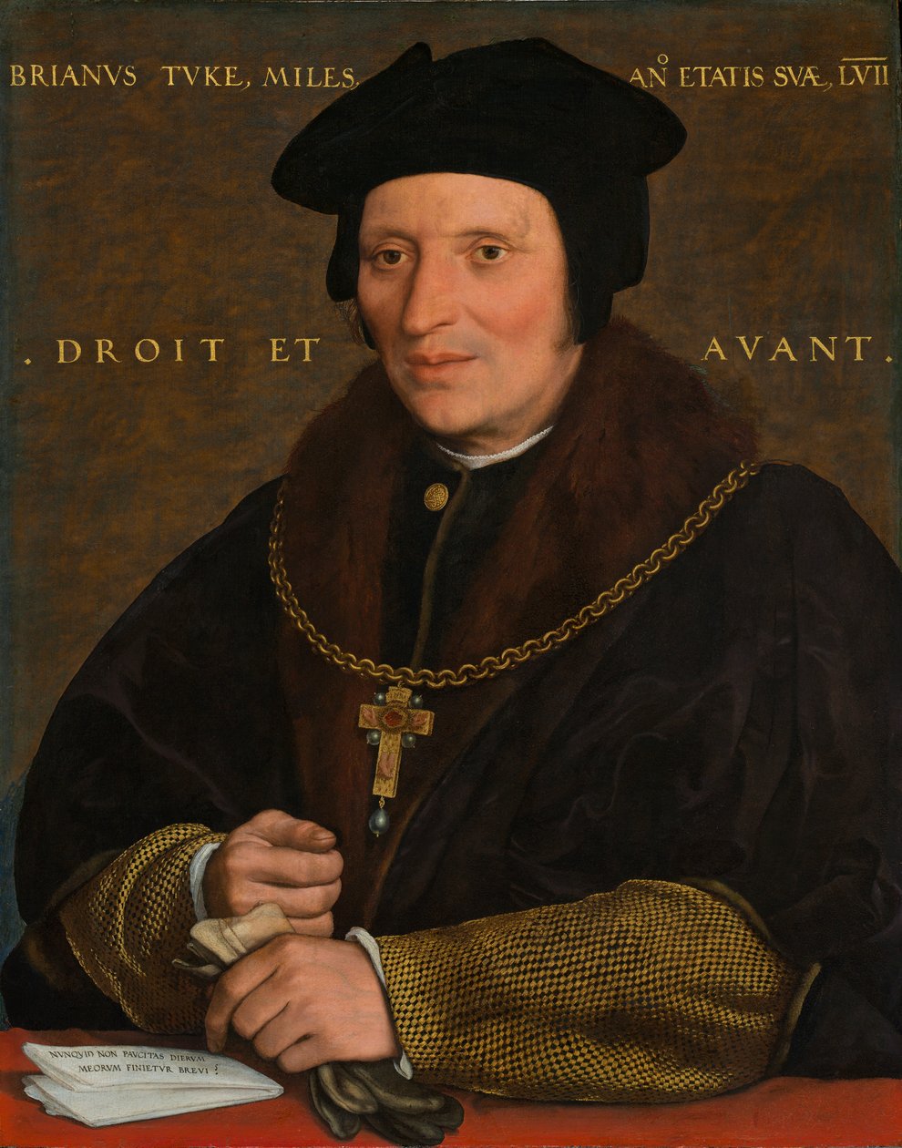 Sir Brian Tuke, c.1527-8 eller c.1532-34 (olja på panel) av Hans Holbein der Jüngere