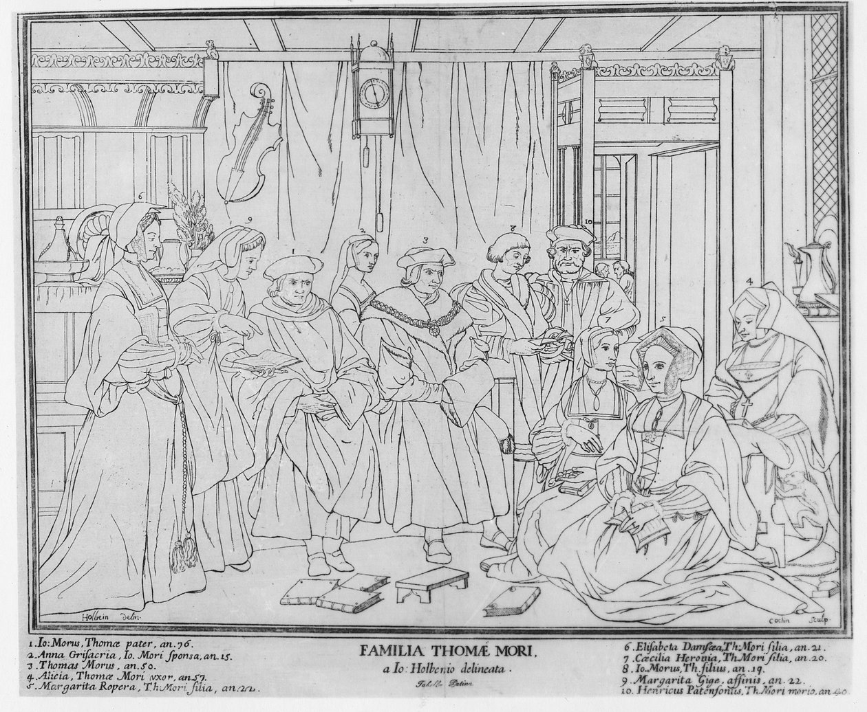 The Family of Thomas More (1478-1535), Englands kansler, graverad av Christian de Mechel (1737-1817) 1787 (se 131242) av Hans Holbein der Jüngere