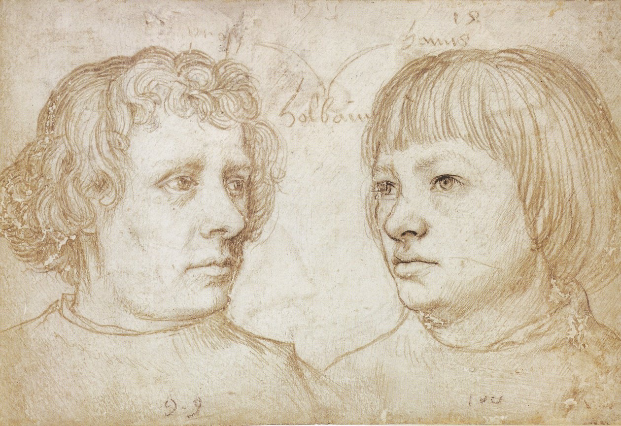 Ambrosius Holbein och Hans Holbein av Hans Holbein the Elder