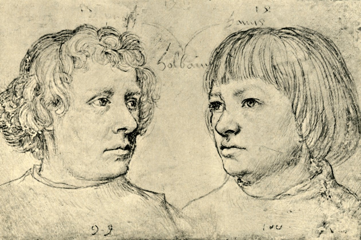 Ambrosius och Hans, konstnärernas söner, 1511, 1943. av Hans Holbein the Elder
