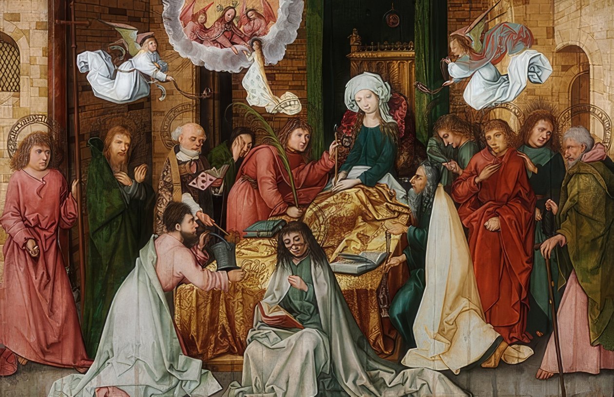 Den välsignade moder Marias död. 1492 av Hans Holbein the Elder