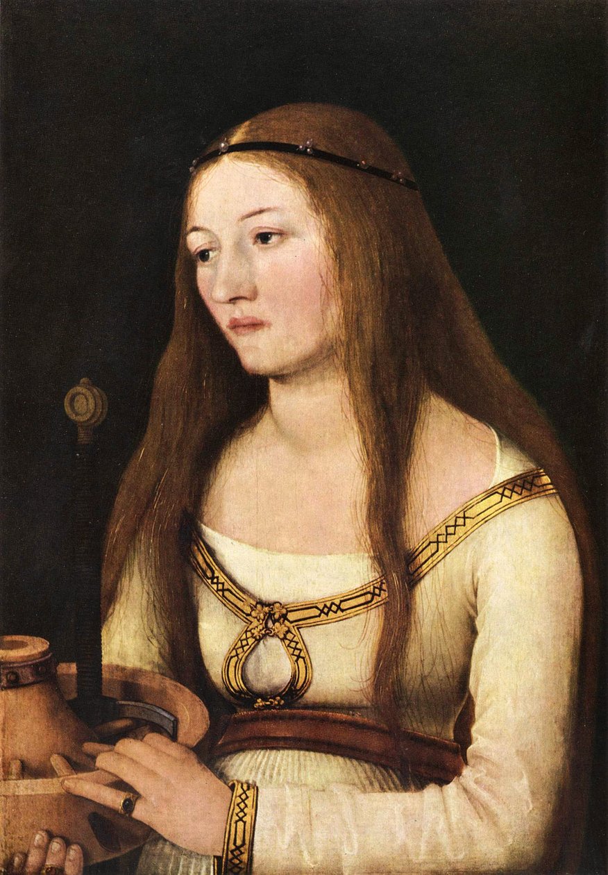 Katharina Schwarz med attribut från sitt namngivna helgon av Hans Holbein the Elder