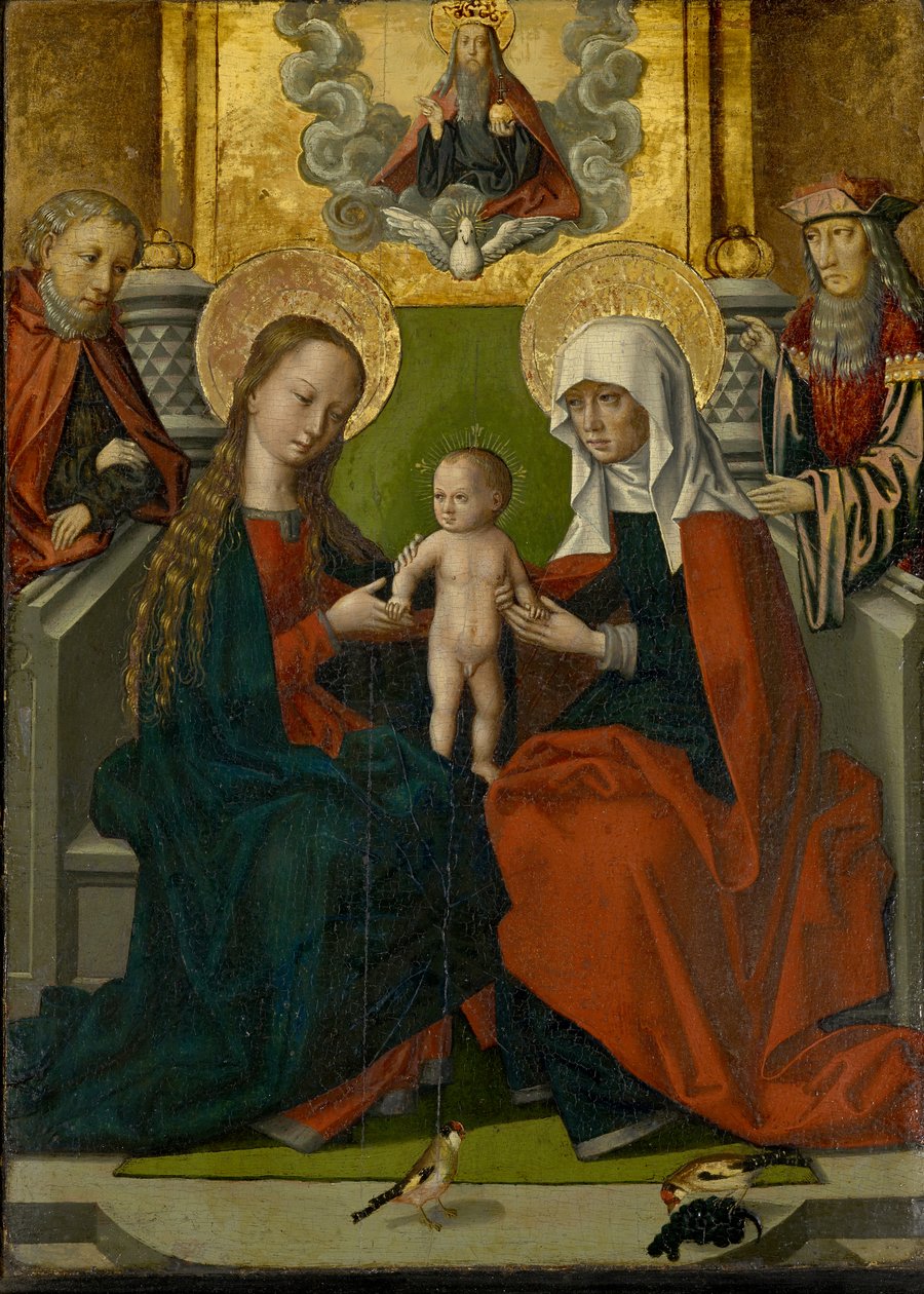 Sankta Anna med jungfrun och barnet, Josef, Joachim, Gud Fadern och den Helige Ande av Hans Holbein the Elder