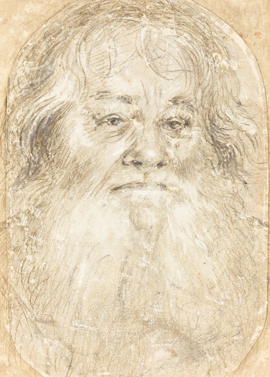 Studie av en skäggig man [verso] av Hans Holbein the Elder