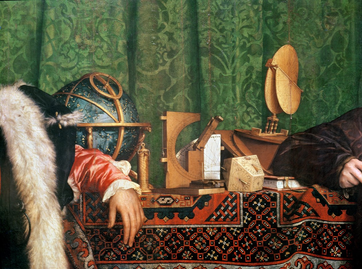 Ambassadörerna, detalj av de astronomiska instrumenten, 1533 olja på paneldetalj av 4147 av Hans Holbein the Elder