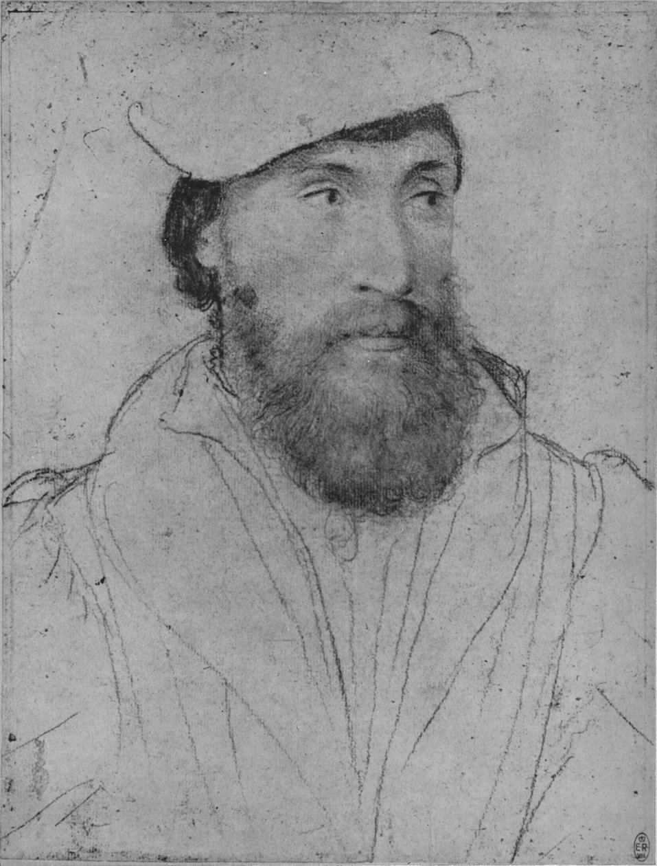 A Gentleman: Okänd, c1532-1543 1945 av Hans Holbein der Jüngere