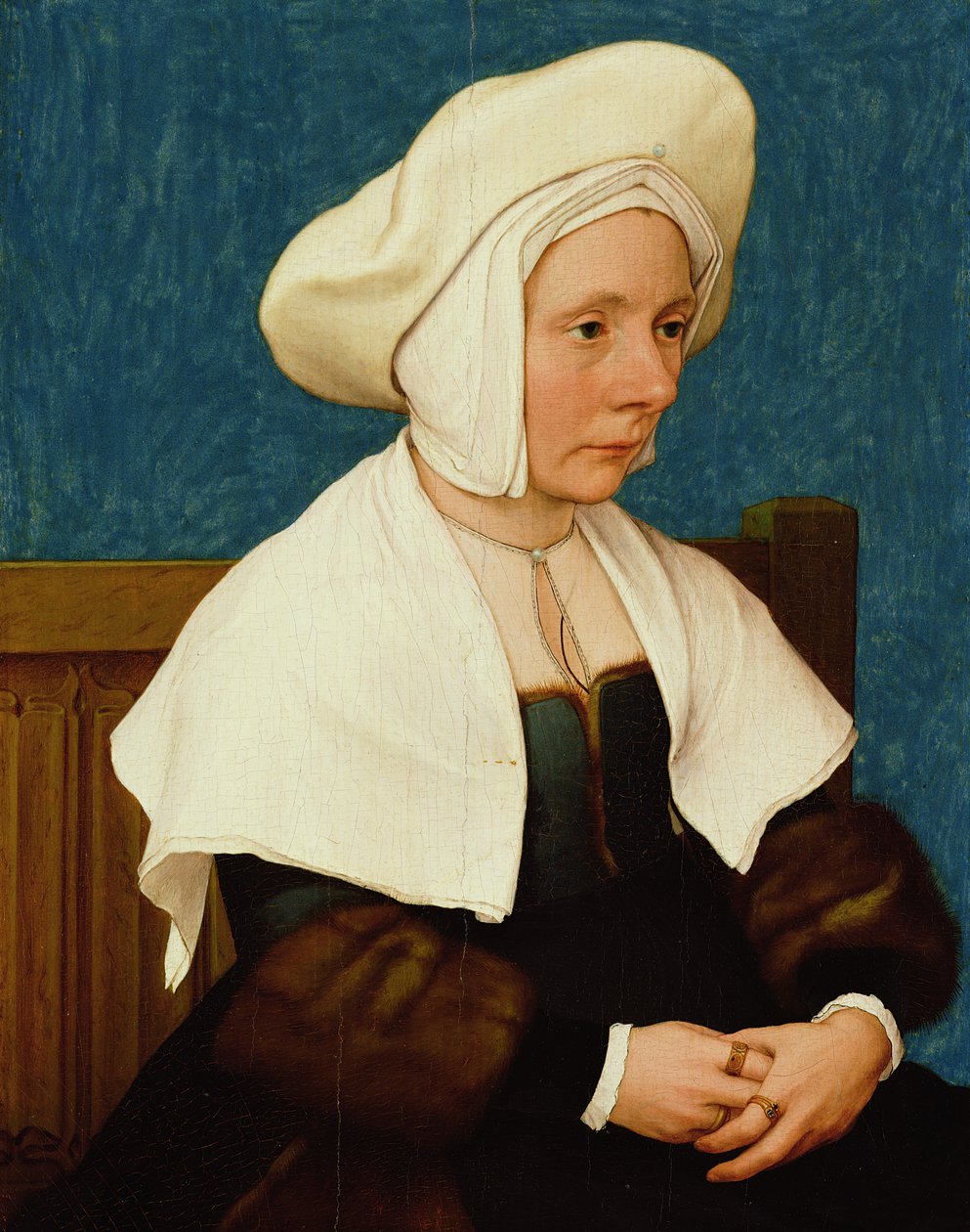 A Woman, 1532-34 (tempera och olja på ekpanel) av Hans Holbein der Jüngere