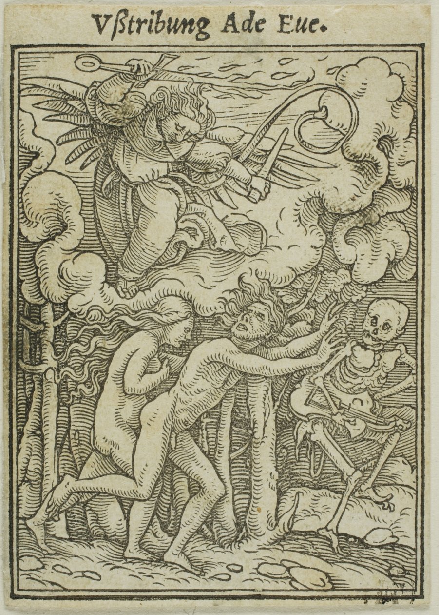 Adam och Eva fördrivna ur paradiset av Hans Holbein the Younger