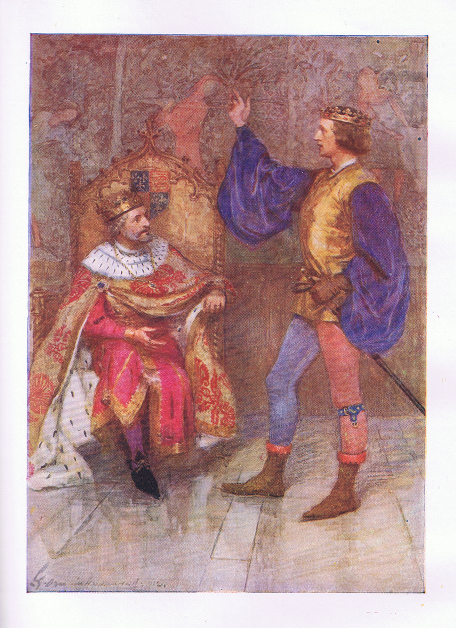 Och jag kommer att dö hundra tusen dödsfall innan jag bryter det minsta paketet av detta löfte (Kung Henry IV), från The Complete Works of Shakespeare publicerad av George Harrap & Co Ltd, 1920-talet av Hans Holbein der Jüngere