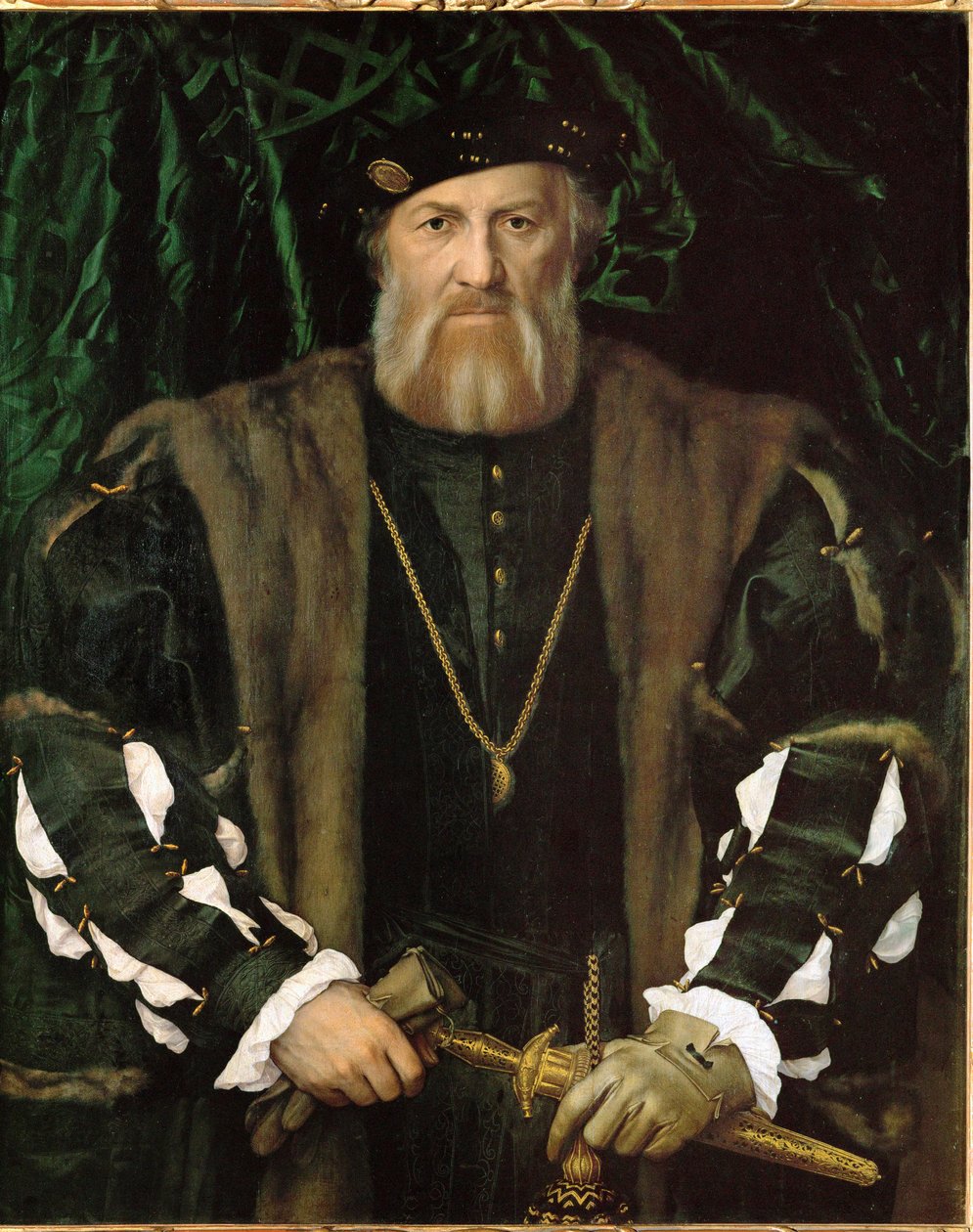 Charles de Solier, Sieur de Morette (olja på ek) av Hans Holbein the Younger