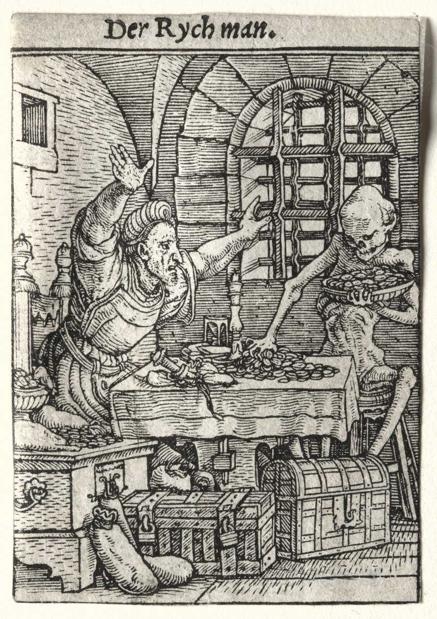 Dödsdansen: The Miser av Hans Holbein the Younger