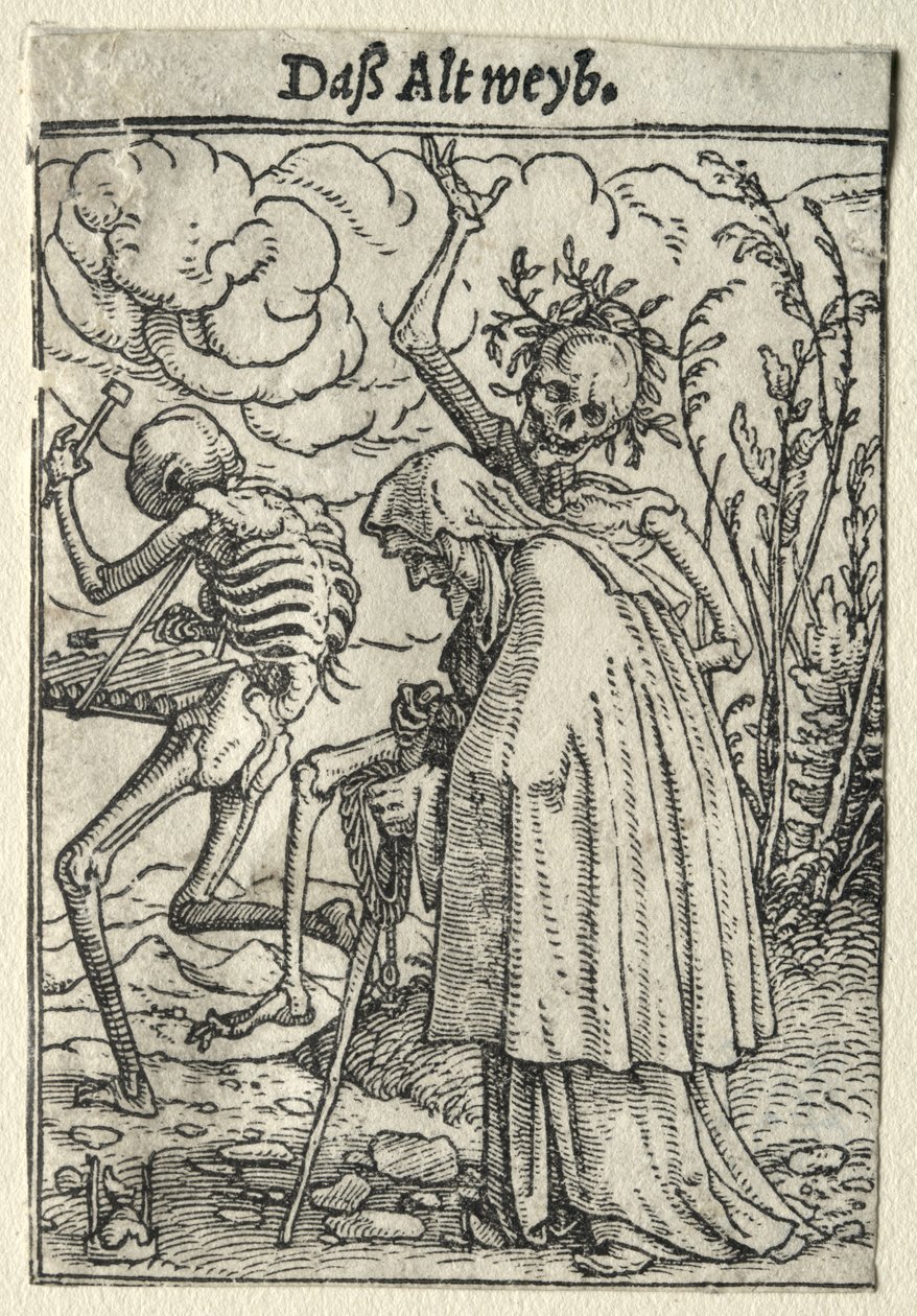 Dödsdansen: Den gamla kvinnan av Hans Holbein the Younger