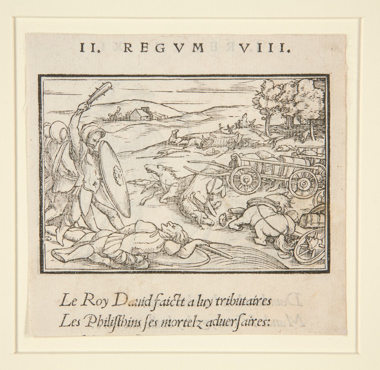 David betvingar sina fiender (recto); David och Uria (verso) av Hans Holbein der Jüngere