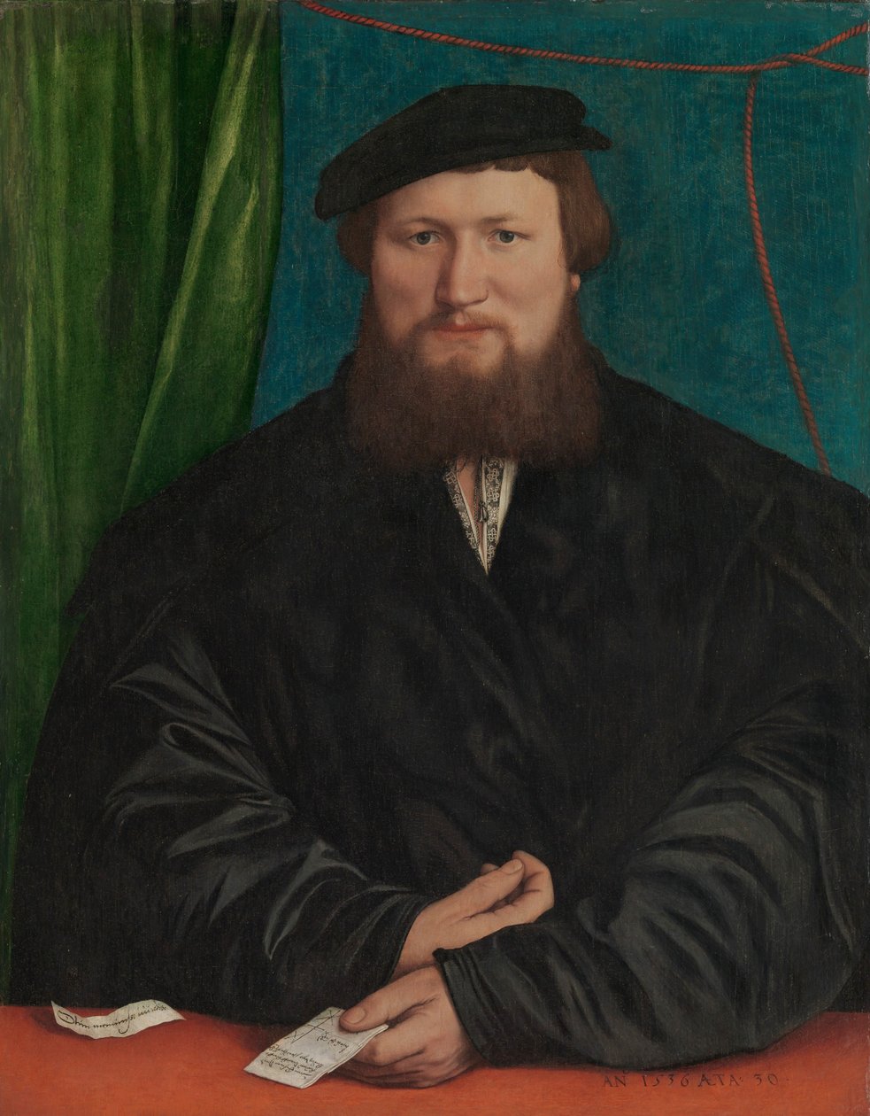 Derick Berck av Köln, 1536 (olja på duk, överförd från trä) av Hans Holbein der Jüngere