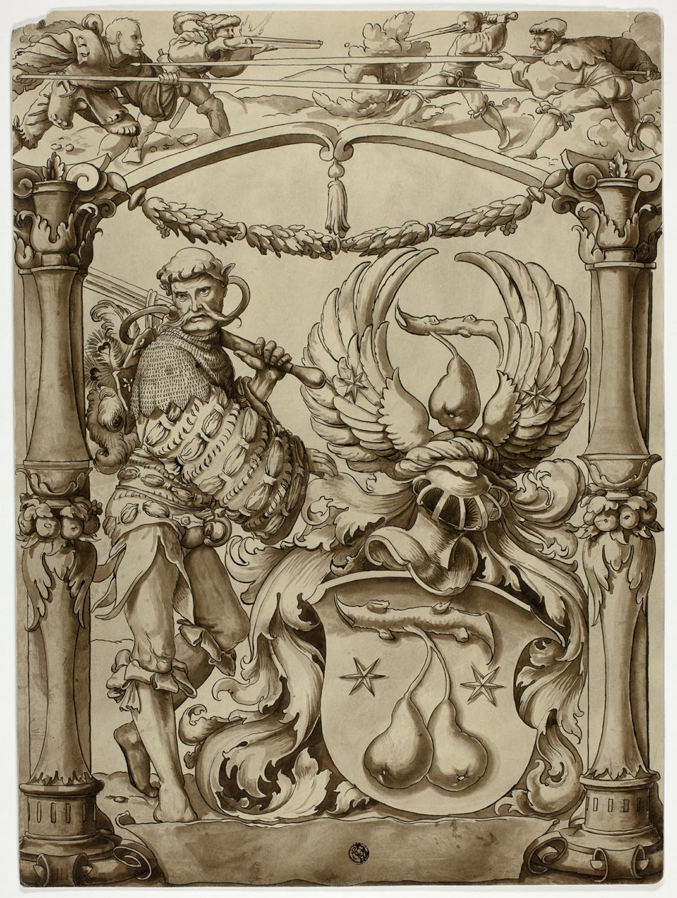 Design för schweiziska heraldiska vapen av Hans Holbein the Younger