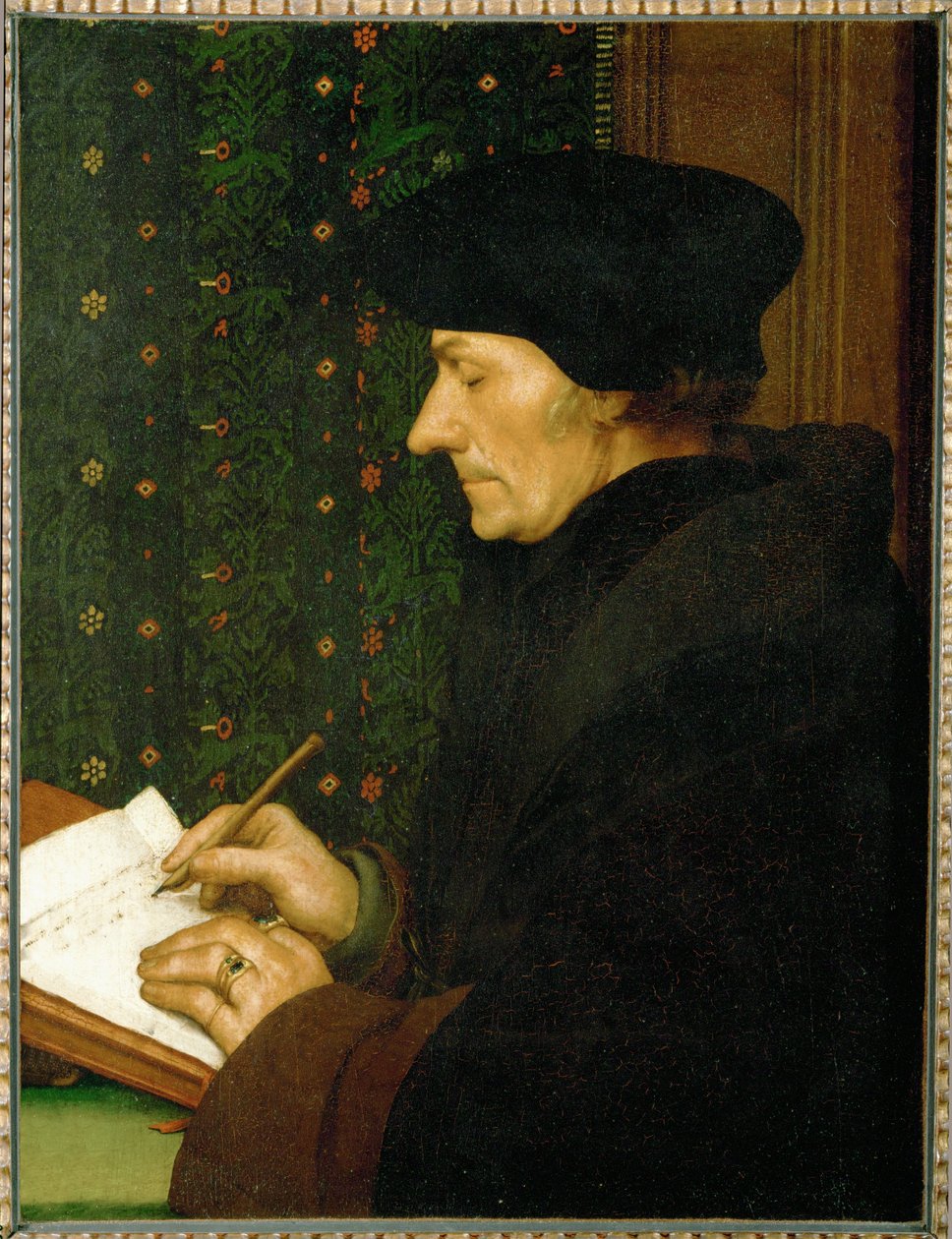 Erasmus av Rotterdam, humanist och författare ... av Hans Holbein the Younger