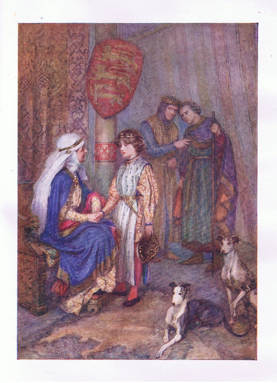 Hubert, Hubert, kasta ditt öga på den unge pojken (King John), från The Complete Works of Shakespeare publicerad av George Harrap & Co Ltd, 1920-talet av Hans Holbein der Jüngere