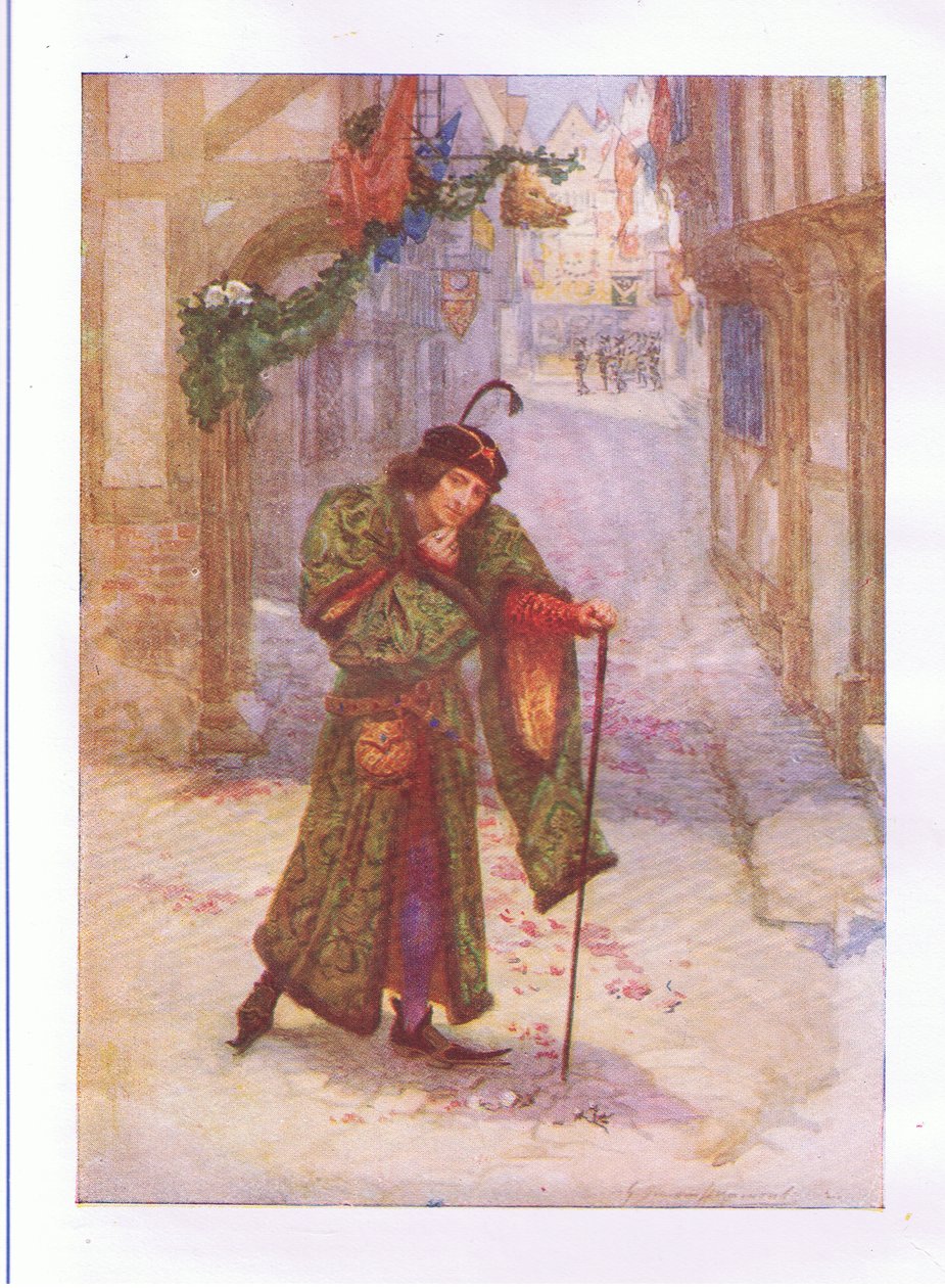 Jag är fast besluten att bevisa en skurk och ha dåtidens lediga nöjen (King Richard II), från The Complete Works of Shakespeare publicerad av George Harrap & Co Ltd, 1920-talet av Hans Holbein der Jüngere