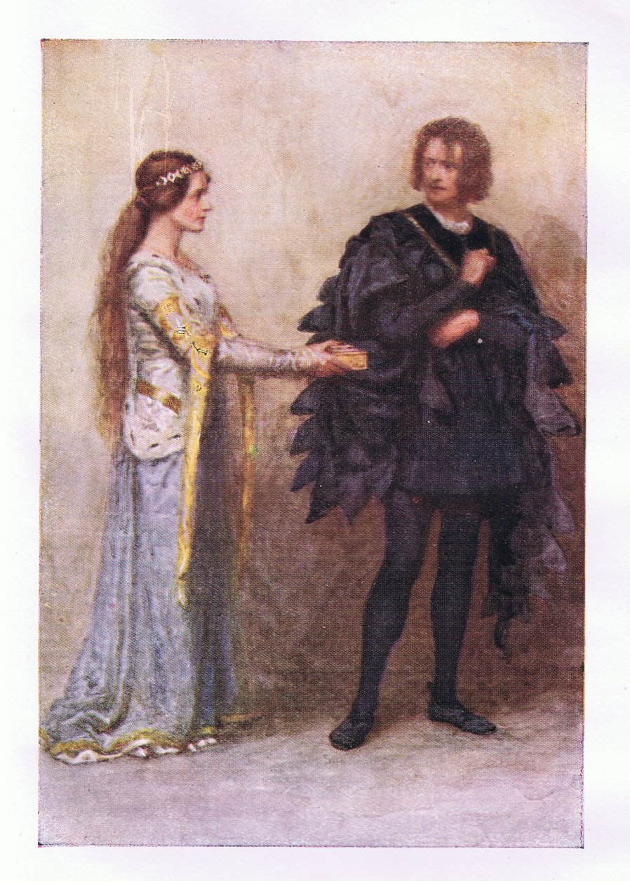 Jag, inte jag, gav dig aldrig något (Hamlet), från The Complete Works of Shakespeare publicerad av George Harrap & Co Ltd, 1920-talet av Hans Holbein der Jüngere