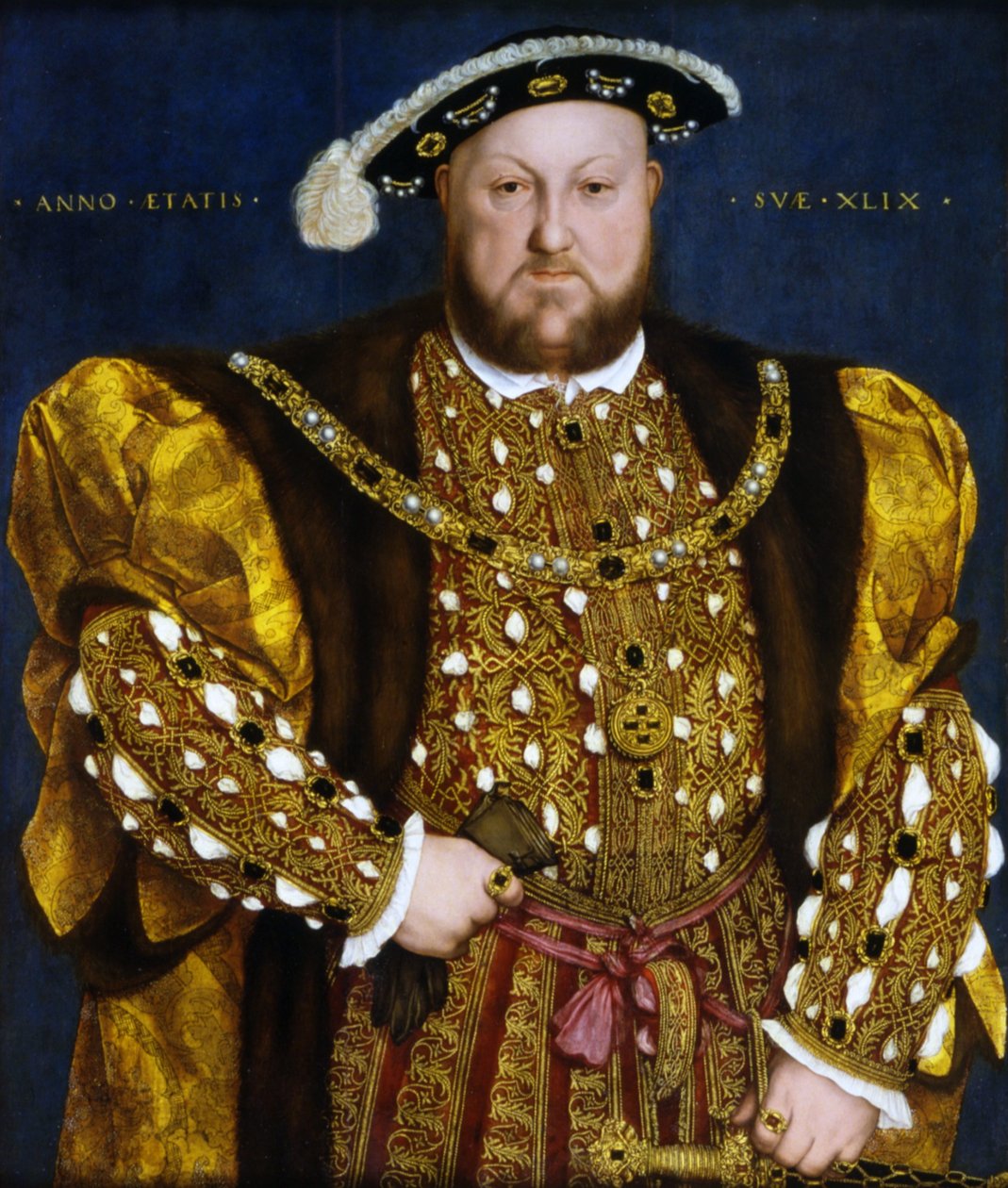 Italienska: Porträtt av Henrik VIII av England Porträtt av Henrik VIII av England av Hans Holbein the Younger