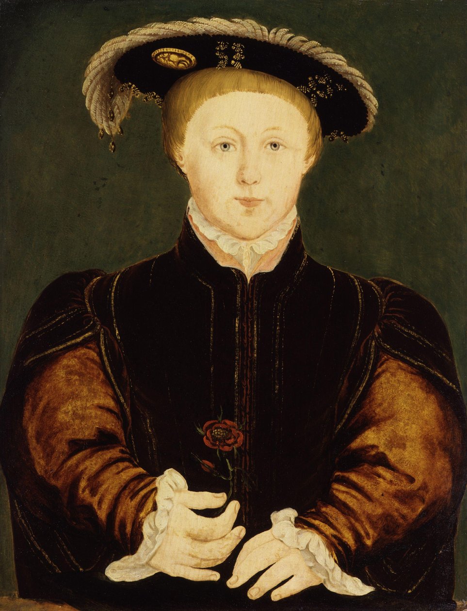 Kung Edvard VI, ca 1542 av Hans Holbein der Jüngere