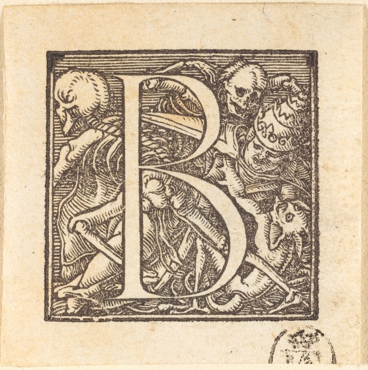 Bokstaven B av Hans Holbein der Jüngere