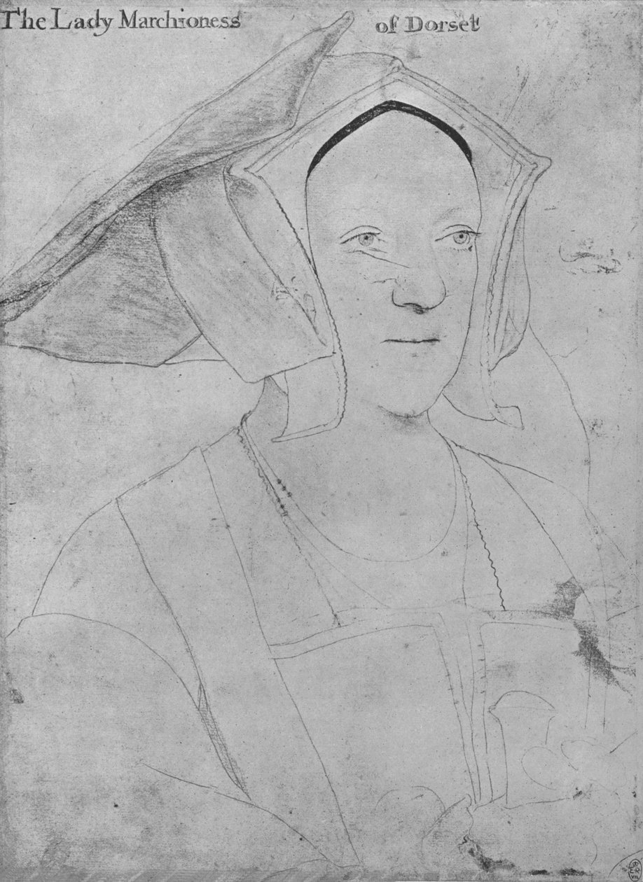 Margaret, Marchioness of Dorset, c1532-1535 1945 av Hans Holbein der Jüngere