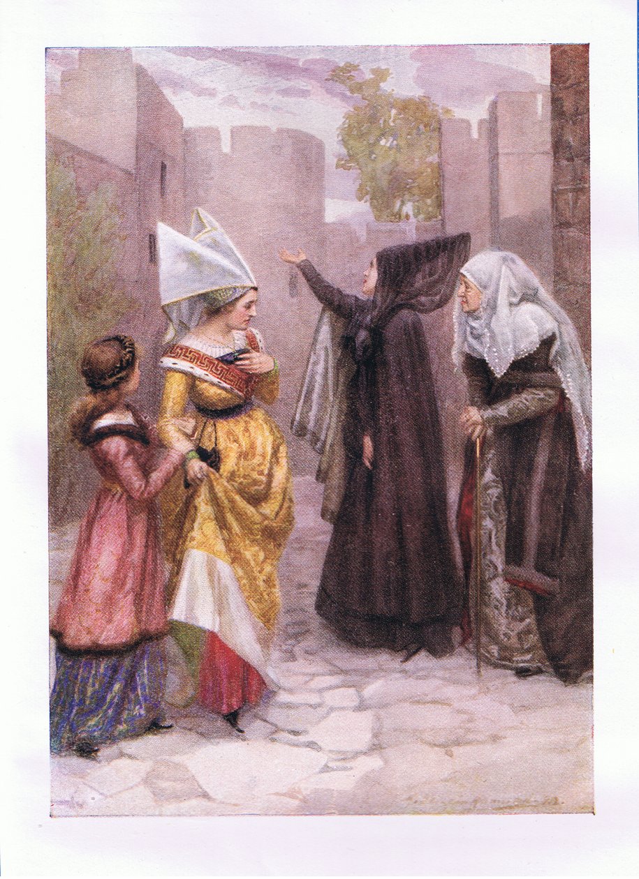 Tycker synd om er gamla stenar, dessa ömma brudar som avundsjuka har bekämpat era väggar (Kung Richard III), från The Complete Works of Shakespeare publicerad av George Harrap & Co Ltd, 1920-talet av Hans Holbein der Jüngere