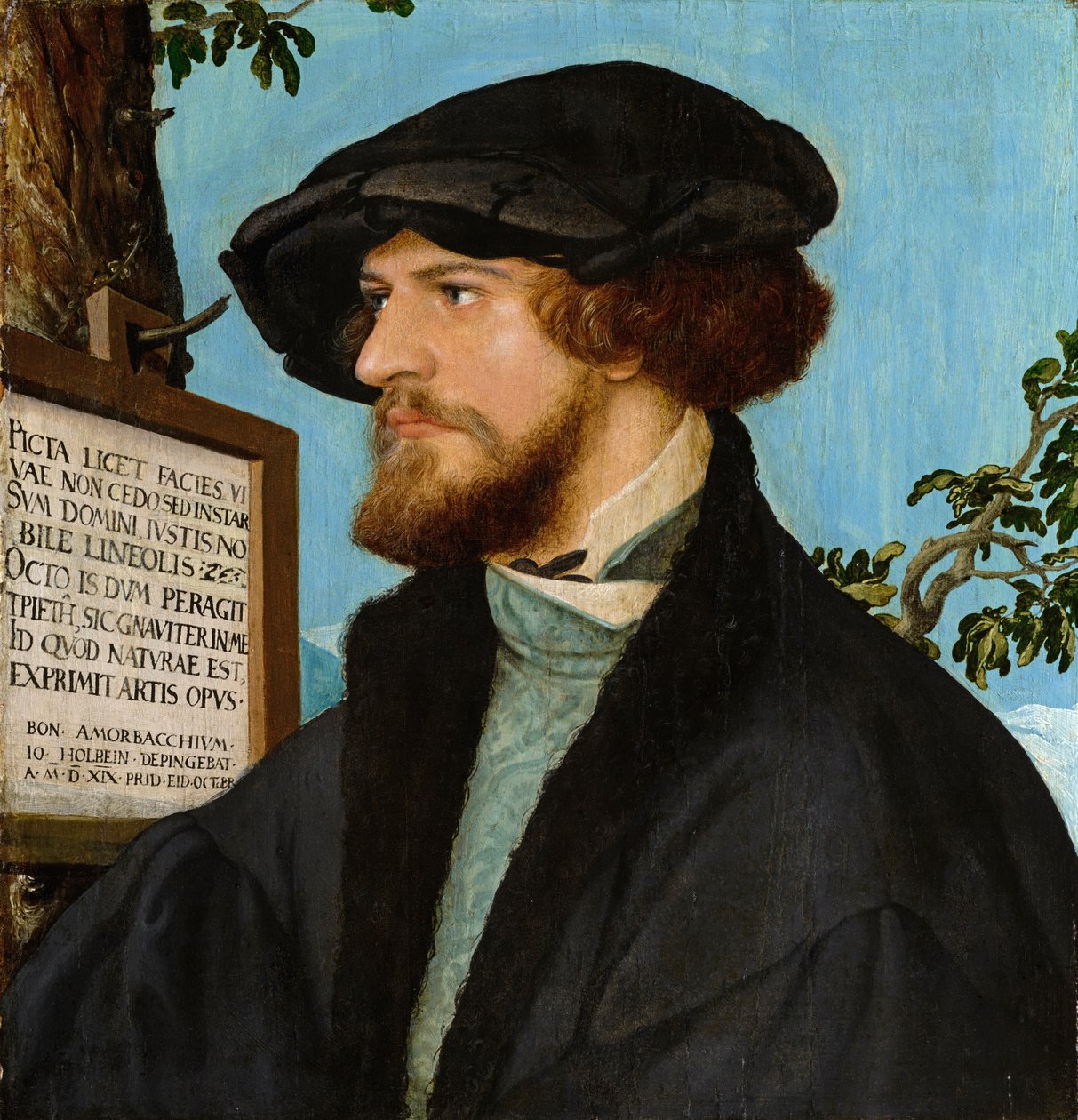 Porträtt av Bonifacius Amerbach, 1519 (olja på tall) av Hans Holbein der Jüngere
