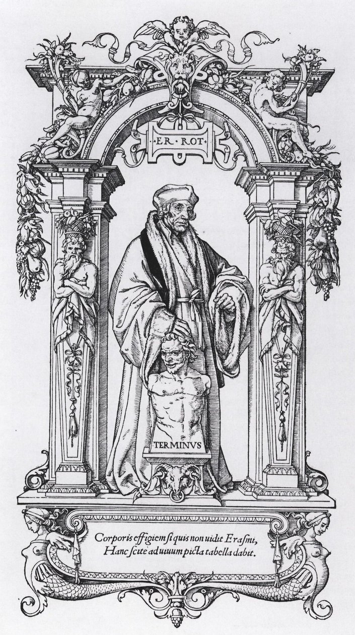 Porträtt av Erasmus av Rotterdam (Erasmus "i fallet") av Hans Holbein the Younger