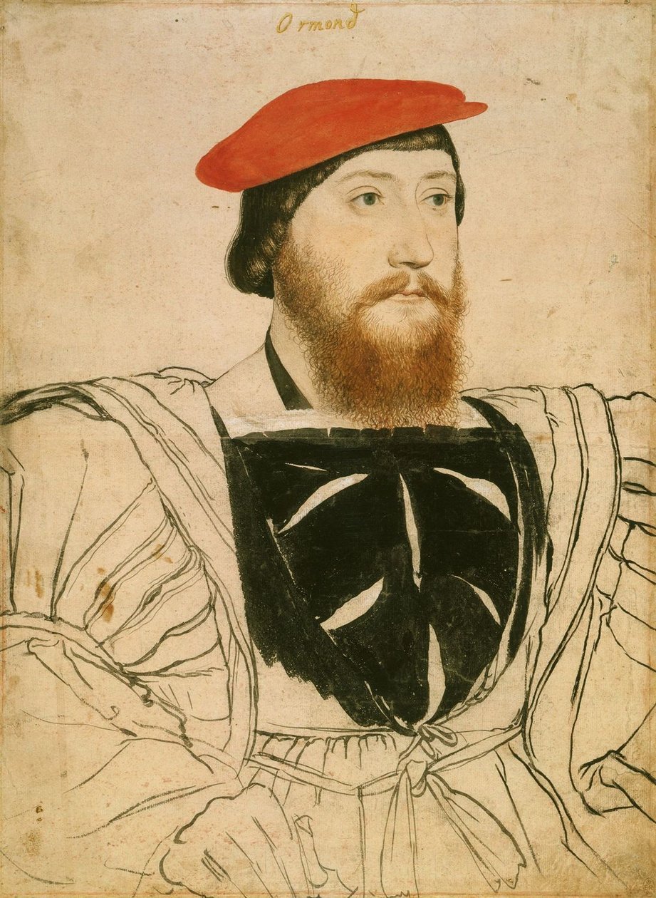 Porträtt av James Butler, 9:e Earl of Ormond, ca 1537 av Hans Holbein der Jüngere